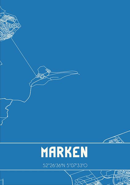 Blueprint | Map | Marken (North Holland) by Prints of Place