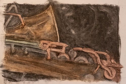 Saxophone, charcoal tekeing edited