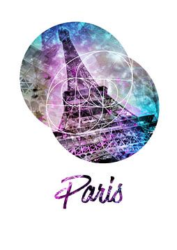 Pop Art Eiffel Tower| Graphic Style van Melanie Viola