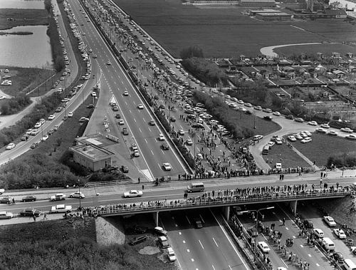 Rotterdam Vliegveld Zestienhoven terugkomst Feijenoord Europacup 1 1970