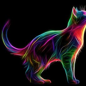 Panorama de chats multicolores sur TheXclusive Art
