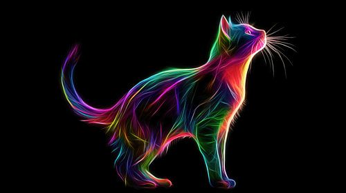 Multicolour cat panorama