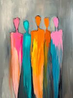 Groupe de personnes abstraites