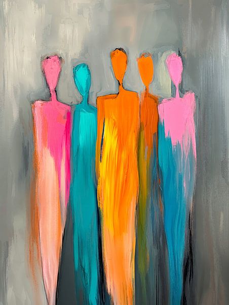 Groupe de personnes abstraites par Caprices d'Art