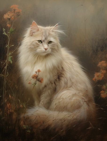 Gueule de bois beige avec fleurs douces par Emil Husstege