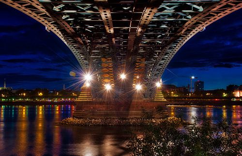 Unter der Theodor-Heuss Brücke in Mainz