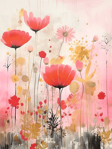Abstracte Bloementuin
