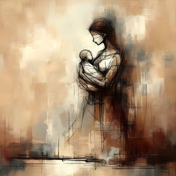 Woman with child by FoXo Art
