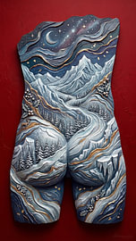 Winter Mountains – The Joy of Reaching the Summit with a Deeper Meaning by AidasignArt