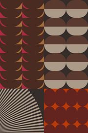 Retro 70s art. Abstract geometric pattern no. 20_1 by Dina Dankers