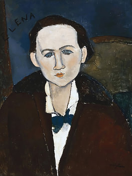 Femme en manteau marron
