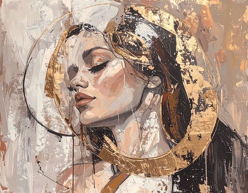 Portret in goud tinten