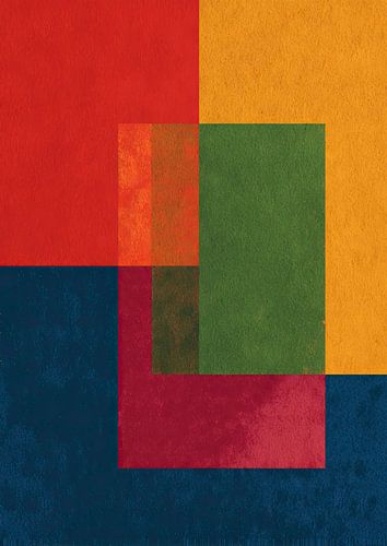 Geometrische abstractie in primaire kleuren