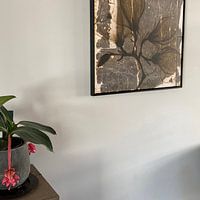Klantfoto: Blossom - magnolia van Studio Papilio, op canvas