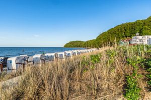 Panorama Strandkörbe am Strand in Binz