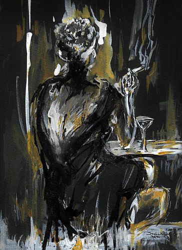 Assis tout seul dans la nuit.