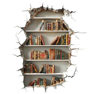 Bibliothèque dans le mur