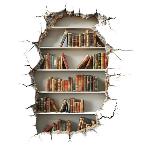 Boekenkast in de muur
