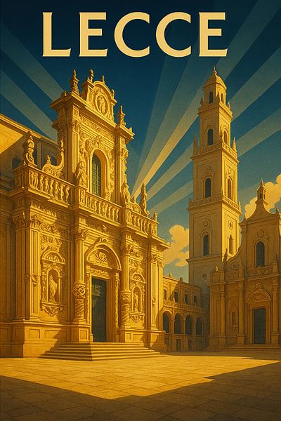 Lecce Barok Elegantie - Art Deco Print van Travel Shop