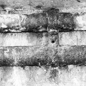 Minimalismus Kunst Fotografie Rusty Tube Schwarz und Weiß