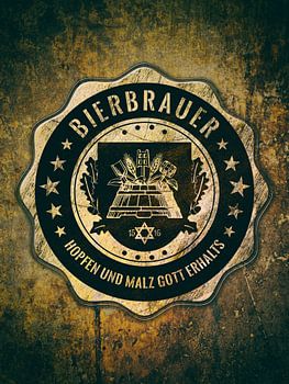 Bierbrauer, Mälzer, Bier, Zunftwappen