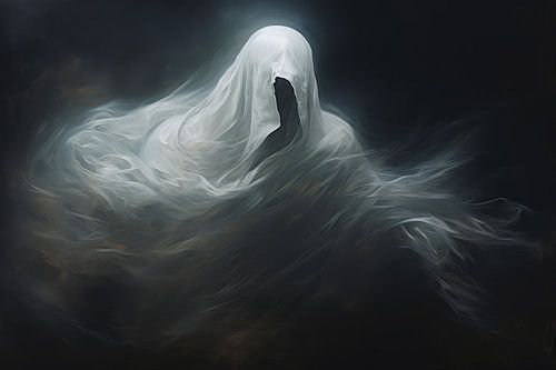 Ghost or spirit in abstract look rectangle shape