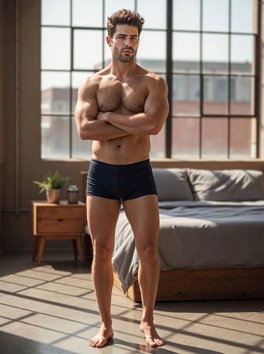 Muscular Man in Loft