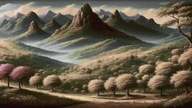 A thousand mountains, hills and trees, panorama by Anna Marie de Klerk