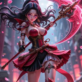 VEXARIA – Sexy Anime Krieger Girl mit ihrer riesigen Sense von INFERAURUM