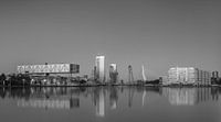 Skyline von Rotterdam in schwarz-weiß von Ilya Korzelius Miniaturansicht