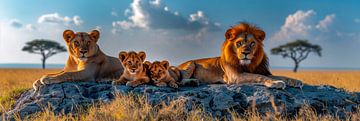 Sieste dans la savane sur Harry Hadders