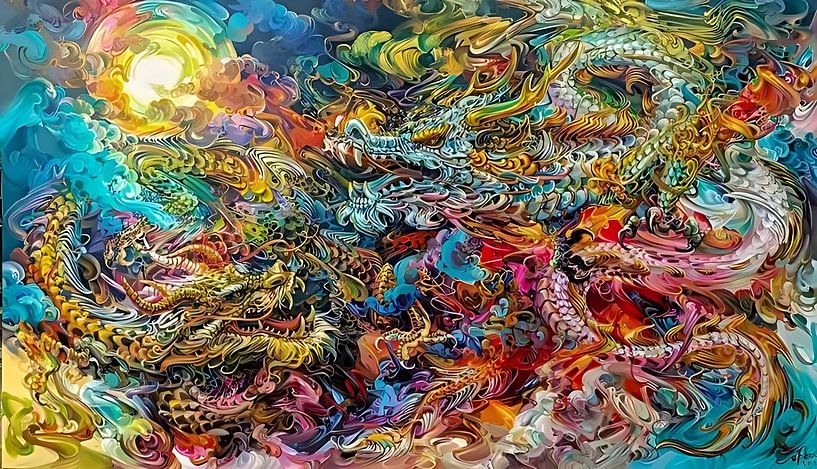 Dragon Dance in Clouds by Mas gus Gus