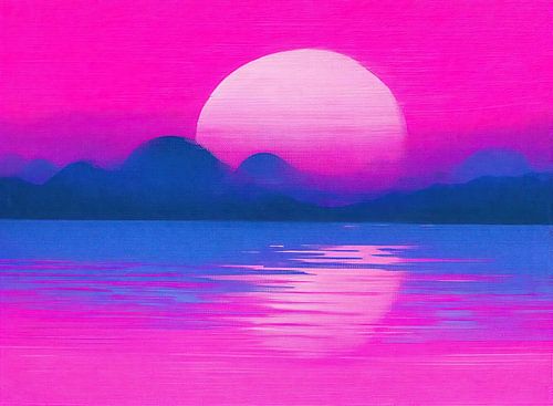 Abstrait Montagnes Eau