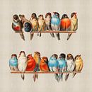 Eine Vogelstange, Hector Giacomelli (quadratisch) von Meisterhafte Meister Miniaturansicht