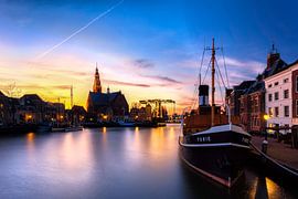 Sonnenuntergang in Maassluis von Roy Poots