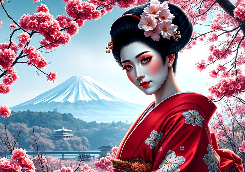 Art japonais Geisha par Egon Zitter
