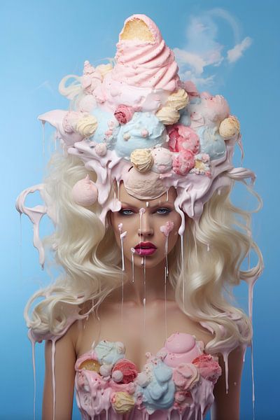 Ice portrait by Bernardine de Laat