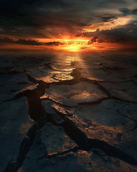 Wüstenhorizont im Morgenlicht von fernlichtsicht