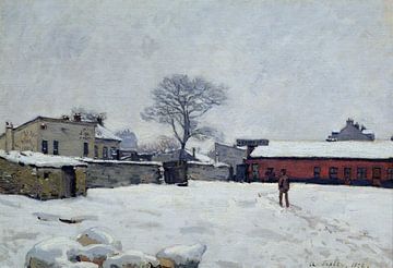 Alfred Sisley,Onder sneeuw De boerderij bij Marly-le-roi, 1876