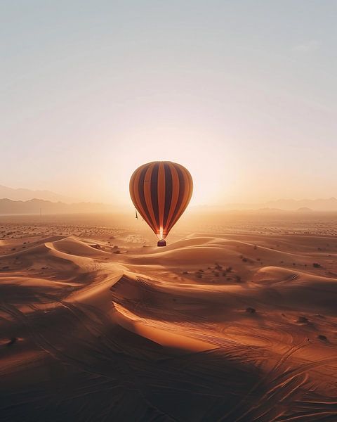 Zonsopgang in de woestijn van fernlichtsicht