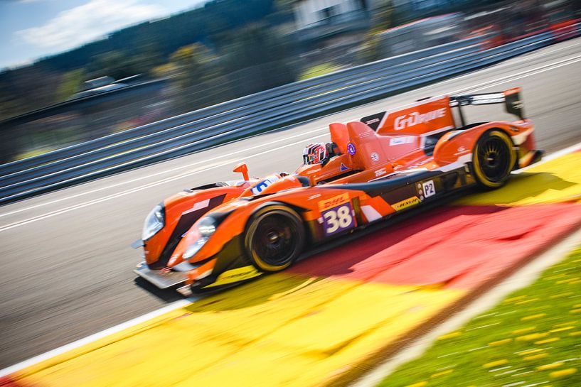 G-Drive Racing Gibson 015S - Nissan LMP2 race car in Eau Rouge by Sjoerd van der Wal Photography