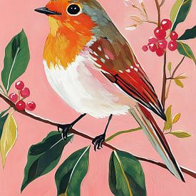 Roodborstje Vreugde van De Mooiste Kunst