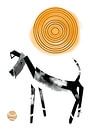Dog with ball in the sun by Linda van Moerkerken thumbnail