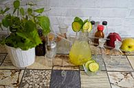 Gurke Gin Basilikum Cocktail im Kolben von Babetts Bildergalerie Miniaturansicht