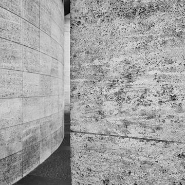 Architecture of Berlin's Messe in monochrome