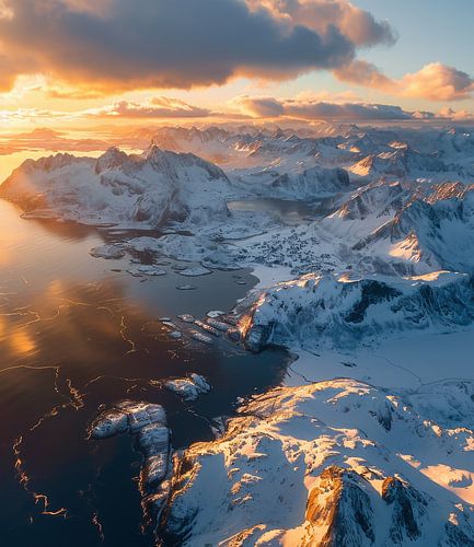 Ice crystals under mountain peaks