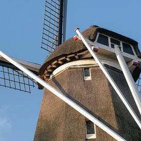 Windmill with blue sky by Jay Vervoort