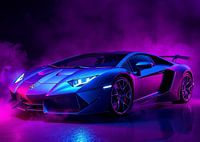 Lamborghini Veneno Blue Neon
