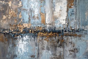 Blue-Gray Abstract Painting - Tranquil Artwork