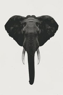 Monumentale Majesteit Olifant in Detail van Eva Lee